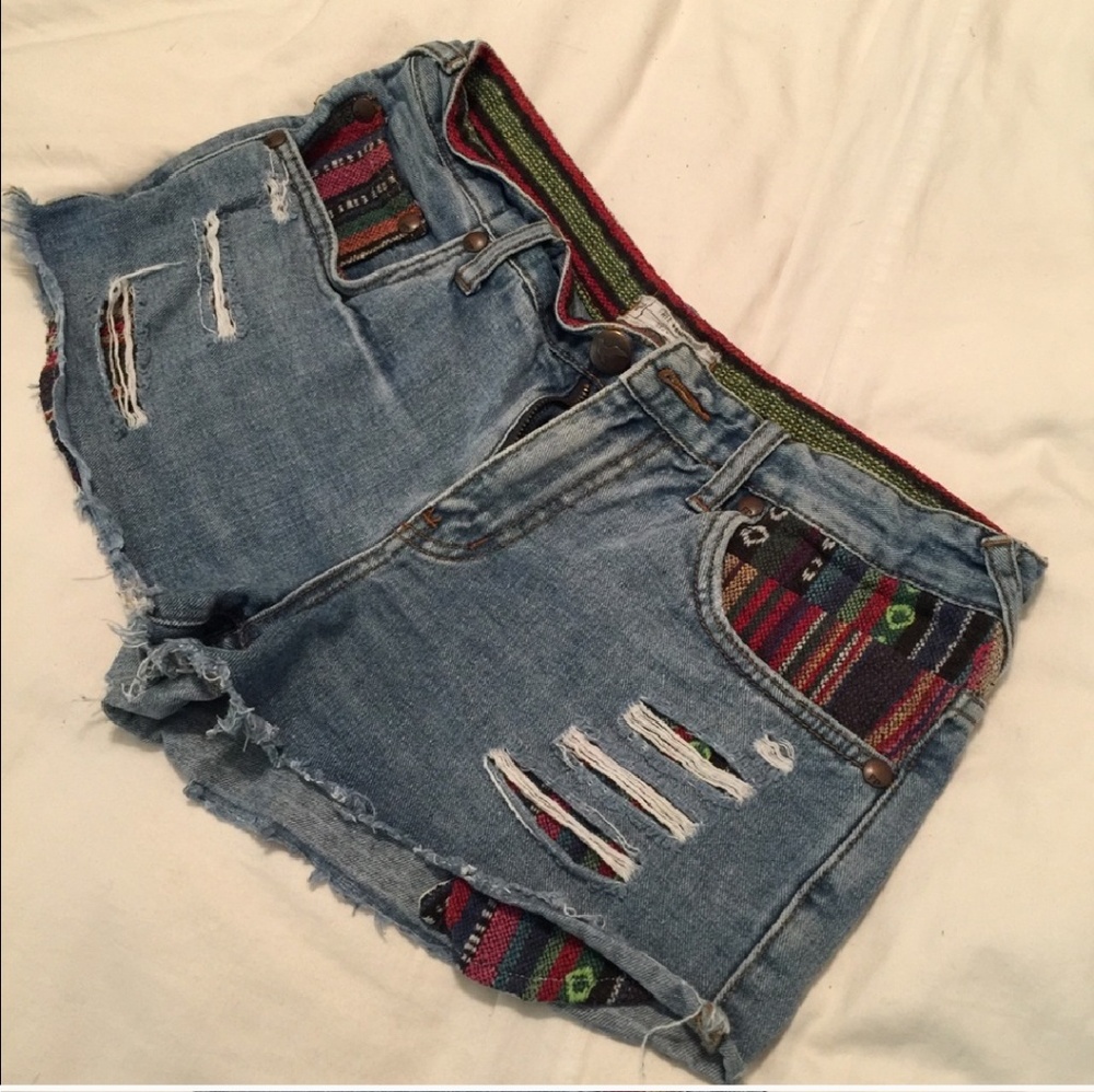 Free people denim shorts